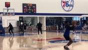 保罗&middot;乔治进行运球外线投篮训练...🏀🏀